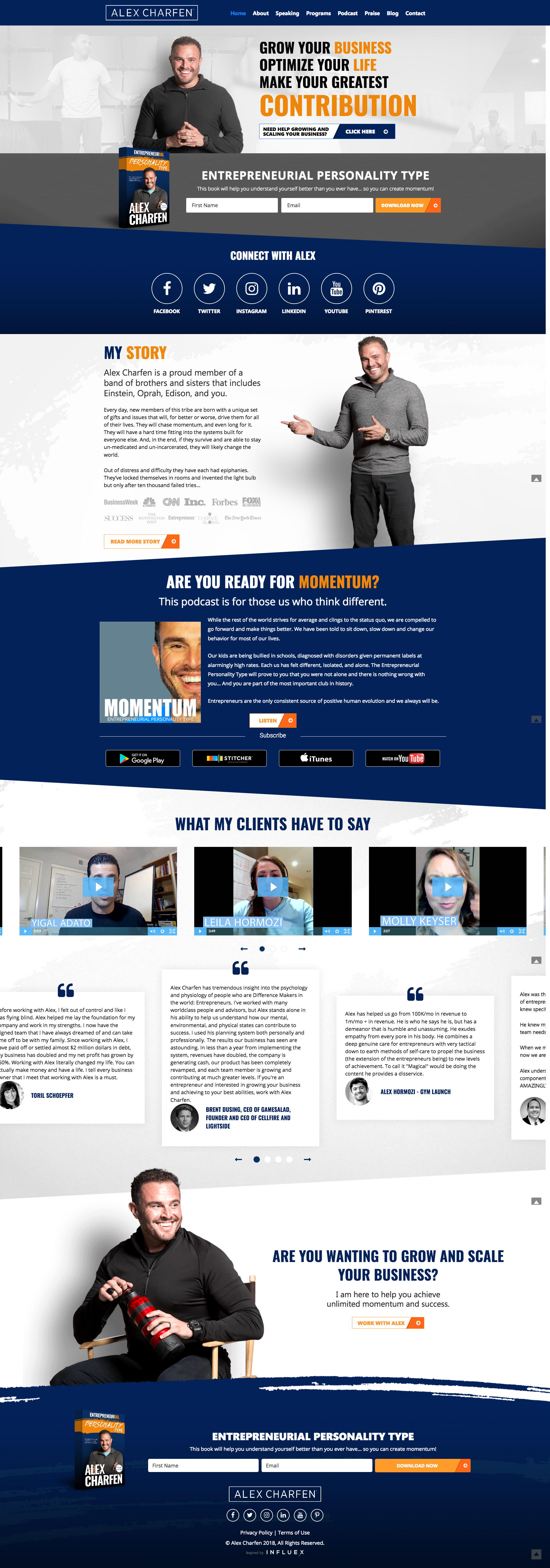 Alex Charfen's Influex Homepage