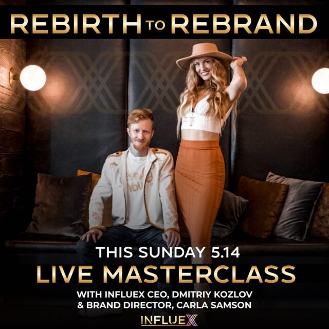We are SO excited to present… 🎉 

{ReBirth to ReBrand}

Our Brand New LIVE MASTERCLASS

➡️ This Sunday! ⬅️

Reinvent your brand from the depth of your SOUL while becoming the Authentic Authority in your industry. 

Join Influex CEO Dmitriy Kozlov @dkozlov and Influex Brand Director Carla Samson @femmegenius this Mother's Day to Discover the "Signature Soul Brand" process we've used and refined to build Iconic Brands & World-Class Websites for 200+ Industry Influencers.

Whether you're building a personal, company or product brand, this masterclass is for you if: 

✅ You're considering a rebrand soon (or you've already started) or building a new brand that is even more fully aligned with who you are. 

✅ You have a successful brand, but you feel something greater bubbling up within you, emerging as your next greatest entrepreneurial chapter. 

✅ You want to unleash your authenticity and inner artist, but you don't yet know how to do so in a way that also creates greater profits in your business. 

✅ Or simply... you LOVE your current brand and business, but you're ready to upgrade (or totally reinvent) your visual identity and messaging to stand out in a rapidly evolving marketplace. 

Your Brand Is Your Stand. 

And after getting to serve the top leading industry icons and innovators across so many fields in branding… we KNOW that your greatest INFLUENCE comes through your fullest EXPRESSION. 

Join us this Mother's Day for the "ReBirth to ReBrand Journey" into your Signature Soul Brand (we're proudly inviting our moms to show them what we've been up to, and we hope you do too!)

Walk away with INSPIRATION for INNOVATION and INSTANT IMPLEMENTATION... while fully enJOYing this playful and deep process this Sunday afternoon. 

Feeling the call for the next level of your Brand Emergence!?

Drop a YES or your favorite emoji for the link to register!
👇🥂