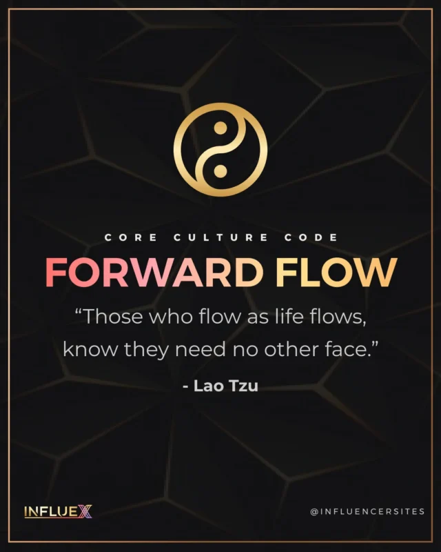 There’s a different kind of power that comes when you stop forcing… 

𝗔𝗻𝗱 𝘀𝘁𝗮𝗿𝘁 𝗳𝗹𝗼𝘄𝗶𝗻𝗴. 🌊

This is what we call 𝗘𝘀𝘀𝗲𝗻𝗰𝗲-𝗙𝗶𝗿𝘀𝘁 𝗕𝗿𝗮𝗻𝗱𝗶𝗻𝗴.

Your presence, your voice, your purpose — Unmasked. Unrushed. Unstoppable.

You don’t have to chase clarity.
Just align with who you already are.

	“Those who flow as life flows,know they need no other face.” — Lao Tzu

And let your message move like water — with freedom, with form, with flow.

Ready to unlock your business potential? Let’s connect and make extraordinary happen! 🚀✨
Visit us at https://www.influex.com

#BrandStrategy #DesignWithPurpose #IntentionalBranding #BrandStorytelling #BehindTheBrand #MoodBoard