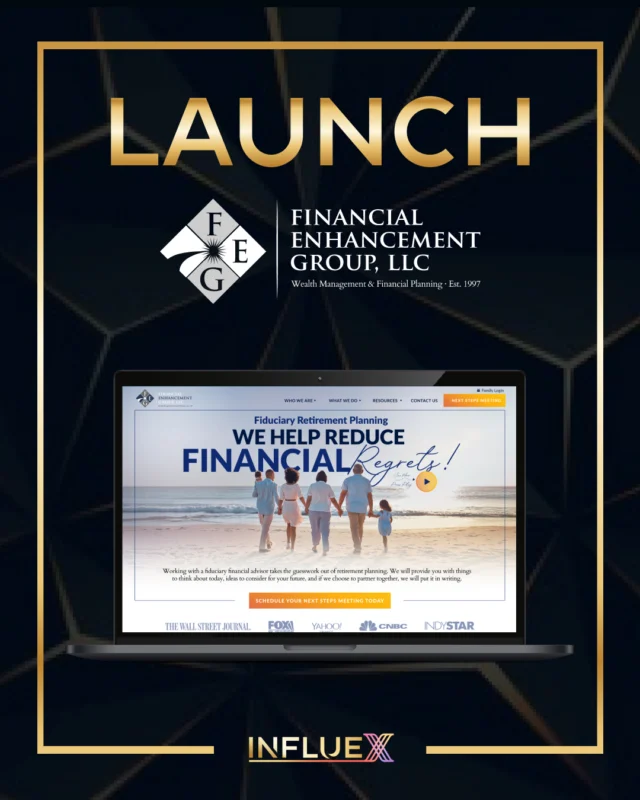 𝗜𝗻𝗳𝗹𝘂𝗲𝘅 𝗶𝘀 𝗵𝗼𝗻𝗼𝗿𝗲𝗱 𝘁𝗼 𝘀𝗵𝗮𝗿𝗲 𝘁𝗵𝗲 𝘀𝘁𝗼𝗿𝘆 𝗯𝗲𝗵𝗶𝗻𝗱 @𝗙𝗶𝗻𝗮𝗻𝗰𝗶𝗮𝗹 𝗘𝗻𝗵𝗮𝗻𝗰𝗲𝗺𝗲𝗻𝘁 𝗚𝗿𝗼𝘂𝗽, 𝗟𝗟𝗖 – 𝗮 𝗳𝗶𝗿𝗺 𝗯𝘂𝗶𝗹𝘁 𝗼𝗻 𝘁𝗿𝘂𝘁𝗵, 𝗰𝗹𝗮𝗿𝗶𝘁𝘆, 𝗮𝗻𝗱 𝗴𝗲𝗻𝘂𝗶𝗻𝗲 𝗰𝗮𝗿𝗲 𝗳𝗼𝗿 𝘁𝗵𝗲 𝗳𝗮𝗺𝗶𝗹𝗶𝗲𝘀 𝘁𝗵𝗲𝘆 𝘀𝗲𝗿𝘃𝗲.

From the beginning, FEG has stood for something rare in the financial world: values first, people first, and clarity over complexity. The Financial Enhancement Group stands firm on the belief that families deserve confidence, wisdom, and guidance that respects both the wealth they have built and the life they wish to live.

We brought their story forward with intentional design, emotion-driven narrative, and a brand experience worthy of their legacy.

This new website stands as a testament to who FEG is: a team that walks with families, advocates for them, and empowers them to live life after work with clarity, purpose, and peace of mind.

Discover the 𝗙𝗶𝘃𝗲 𝗖𝗿𝗶𝘁𝗶𝗰𝗮𝗹 𝗘𝗹𝗲𝗺𝗲𝗻𝘁𝘀 𝗼𝗳 𝗥𝗲𝘁𝗶𝗿𝗲𝗺𝗲𝗻𝘁 𝗣𝗹𝗮𝗻𝗻𝗶𝗻𝗴 and explore how FEG guides families through every step of their financial journey. 

Explore the new website for Financial Enhancement Group: https://yourlifeafterwork.com/ 

If your brand is ready to inspire trust and action, we’d love to create it with you.

#websitedesign #brandingdesign #financial #fiduciary #website #webdevelopment #brandingdesign