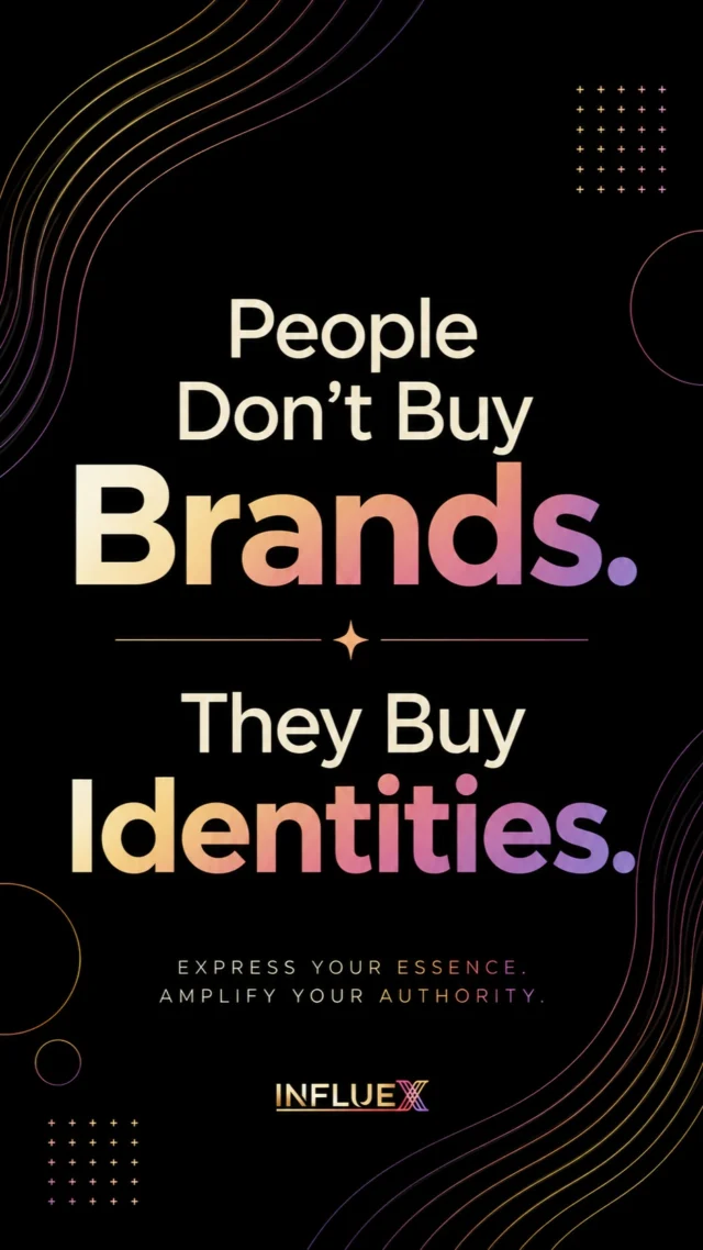 The most iconic brands don’t just sell products or services. They invite people into an identity.

✅ Apple made people feel like they Think Different.

✅ Taylor Swift created the Swifties.

✅ Justin Bieber has the Beliebers.

✅ Russell Brunson built the Funnel Hackers.

The strongest brands create a sense of belonging. A community. A movement. A future version of yourself that people genuinely want to become.

People rarely buy because of features alone.
They buy because they see a reflection of who they’re becoming.

When your brand clearly represents an aspirational identity, your marketing becomes magnetic. Your audience doesn’t just purchase what you offer…

they choose to identify with what your brand stands for.

At Influex, we say
“Your Brand is Your Stand.”

So here’s a question:

Who does your brand invite people to become?
That answer might be one of the most valuable assets your business will ever create.

#BrandIdentity #BuildYourTribe #PersonalBranding #CommunityBuilding #AspirationalConnections #AuthenticConnections #BrandStrategy #MeaningfulConnections