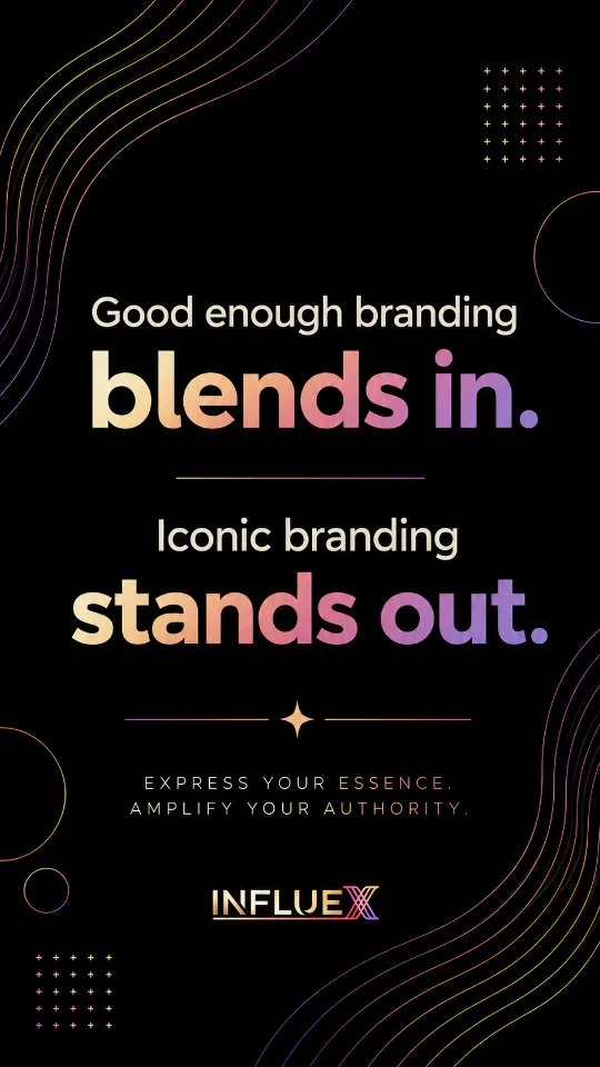 Good enough branding blends in.
Iconic branding stands out.

There was a moment on a dance floor where no one had the guts to go first.

So one person did. Fully expressed. Fully branded. Dancing alone in the middle of the room.

Five minutes later, the floor was full.

That is what claiming your space looks like. Not performing for approval, but following your own inspiration and creative flow, and expressing yourself so fully that other people feel permission to do the same.

In a room full of people trying to look professional and fit the industry norm, standing out isn't about being a rebel for its own sake.

It's about being authentic. And when you go a little against the grain to express who you truly are, you magnetize the right clients and the right opportunities.

Your Brand is Your Stand.
And your brand gets to stand out.

So here's a question worth sitting with:

Where are you blending in, when you were made to stand out?

The moment you claim that space, the right people finally get to find you.

#ExpressYourEssence #Influex #IconicBrand #InnovateImagineInspire